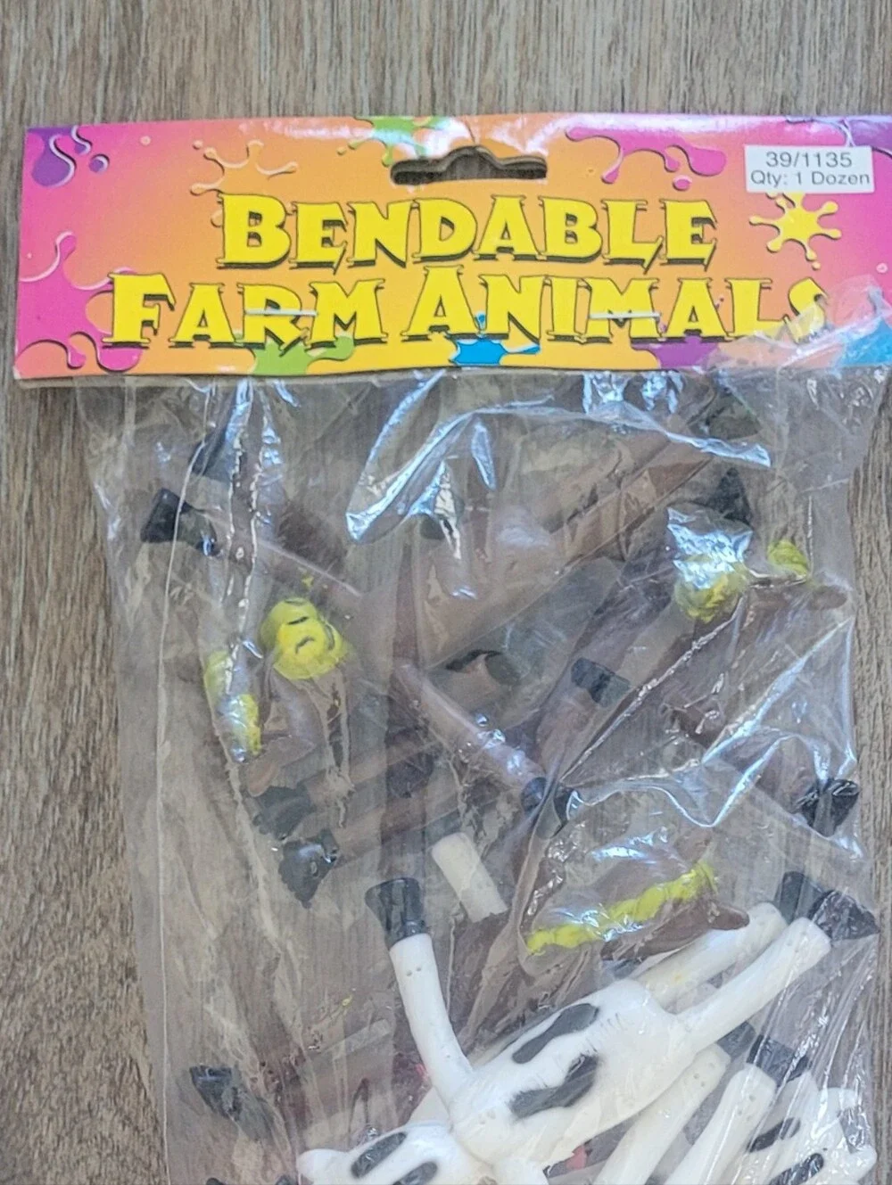 Bendable/ Fidgets Farm Animals sealed Bag Includes 12 Pcs